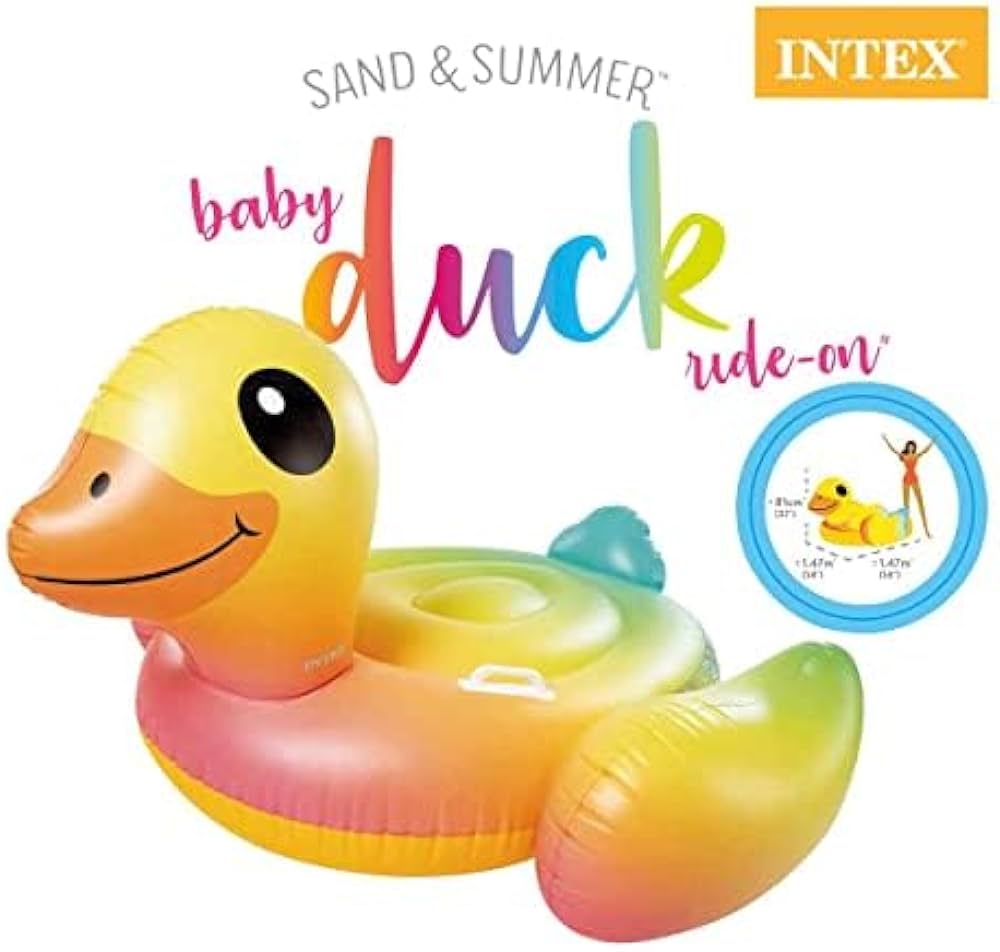 Intex Inflatable Yellow Duck Ride-On