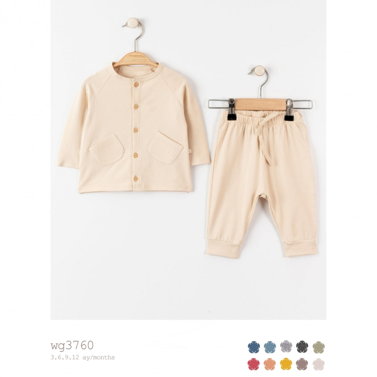 WOGİ Boy 9-12 Months Basic Cardigan Set