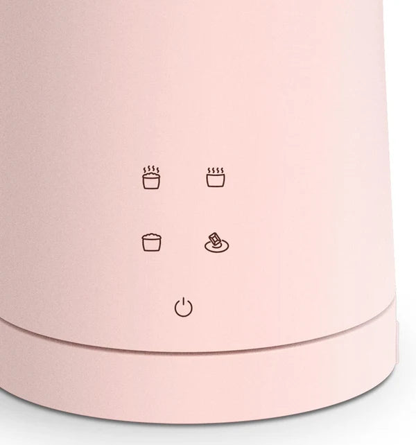CREATE Pink Milk Frother, Steamer for Hot and Cold Milk