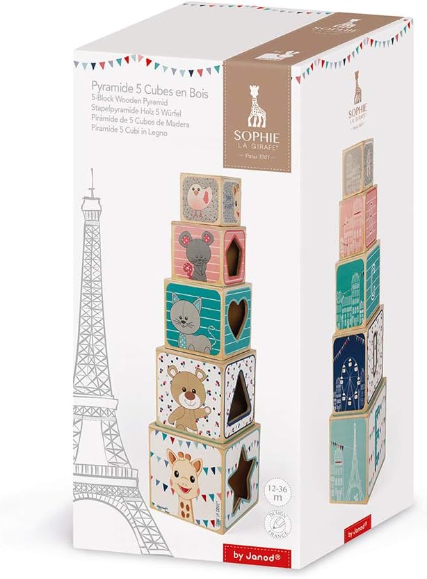 Janod Sophie the Giraffe 5 Block Wooden