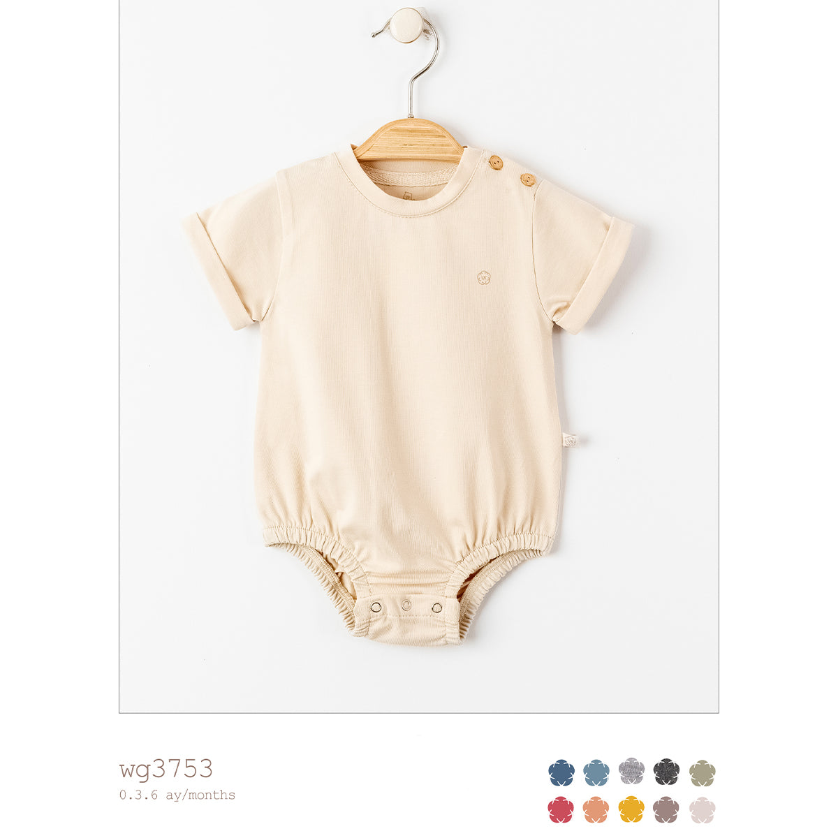 WOGİ Boy 3-6 Months Basic Snap Body