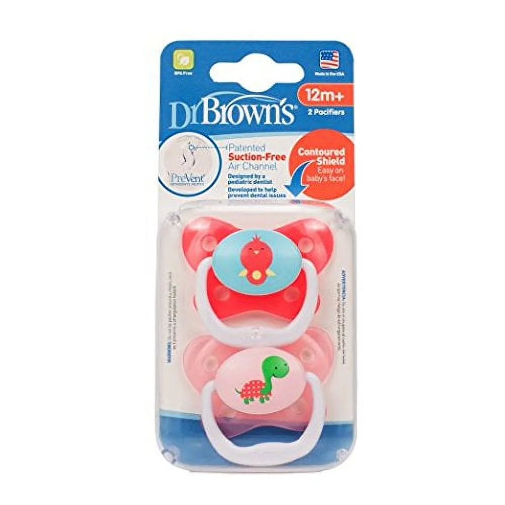 Dr. Brown's PreVent Orthodontic Butterfly Pacifier, 12+ Months - 2 Count