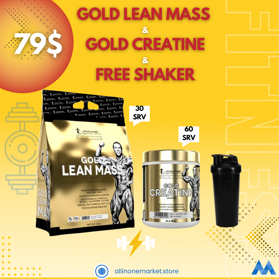 Kevin Levrone Gold Lean Mass +kevin Levrone Gold Creatine 300g+ Shaker Free