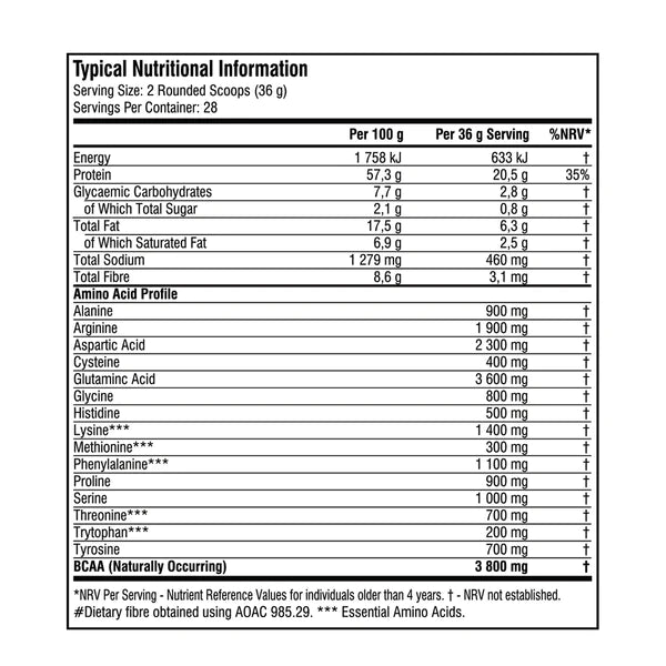 SSA Vegan protein 36srv