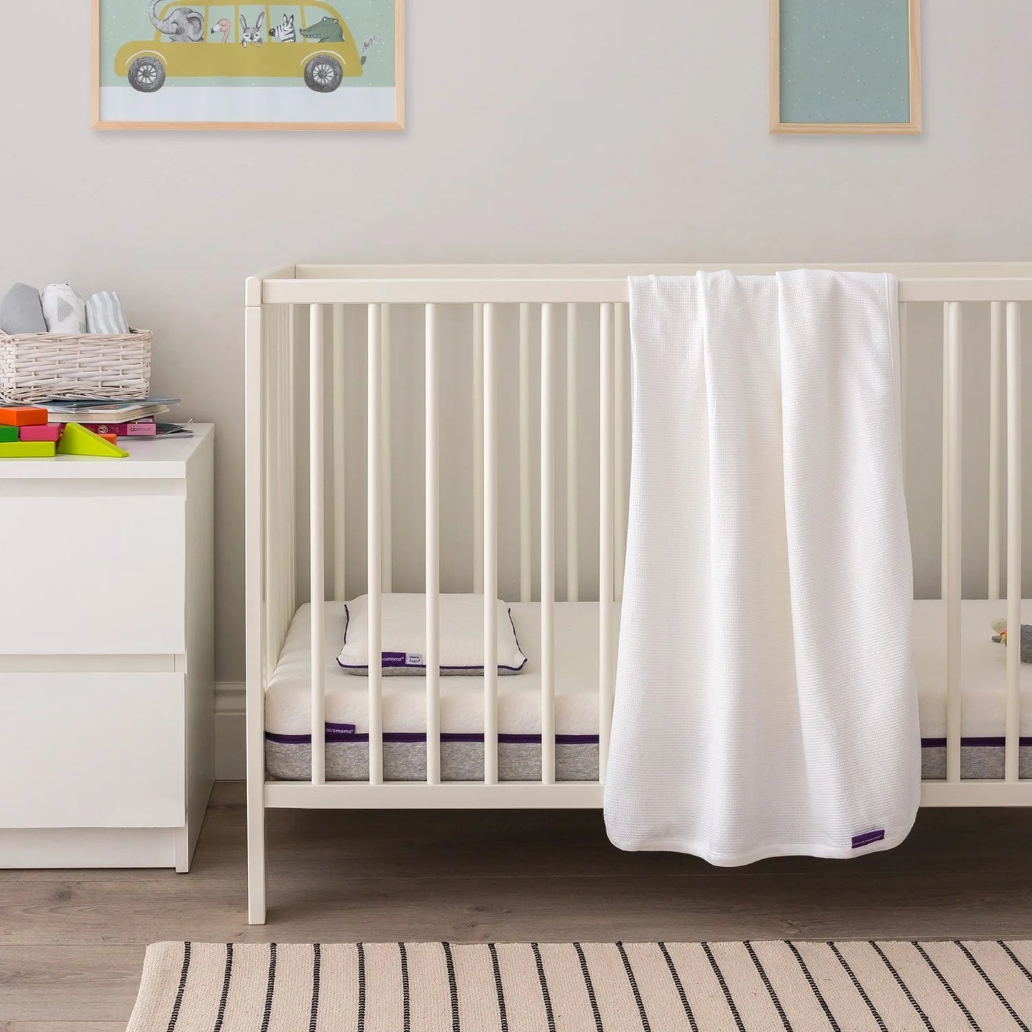 Clevamama Waffle Weave Cotton Blanket Crib
