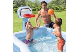 Intex Kids Pool With Basketball 2.57mx1.88mx1.3m