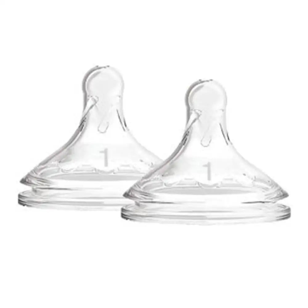 Dr. Brown's: Level 1 Wide-Neck Silicone Nipple, 2-Pack. 0m+