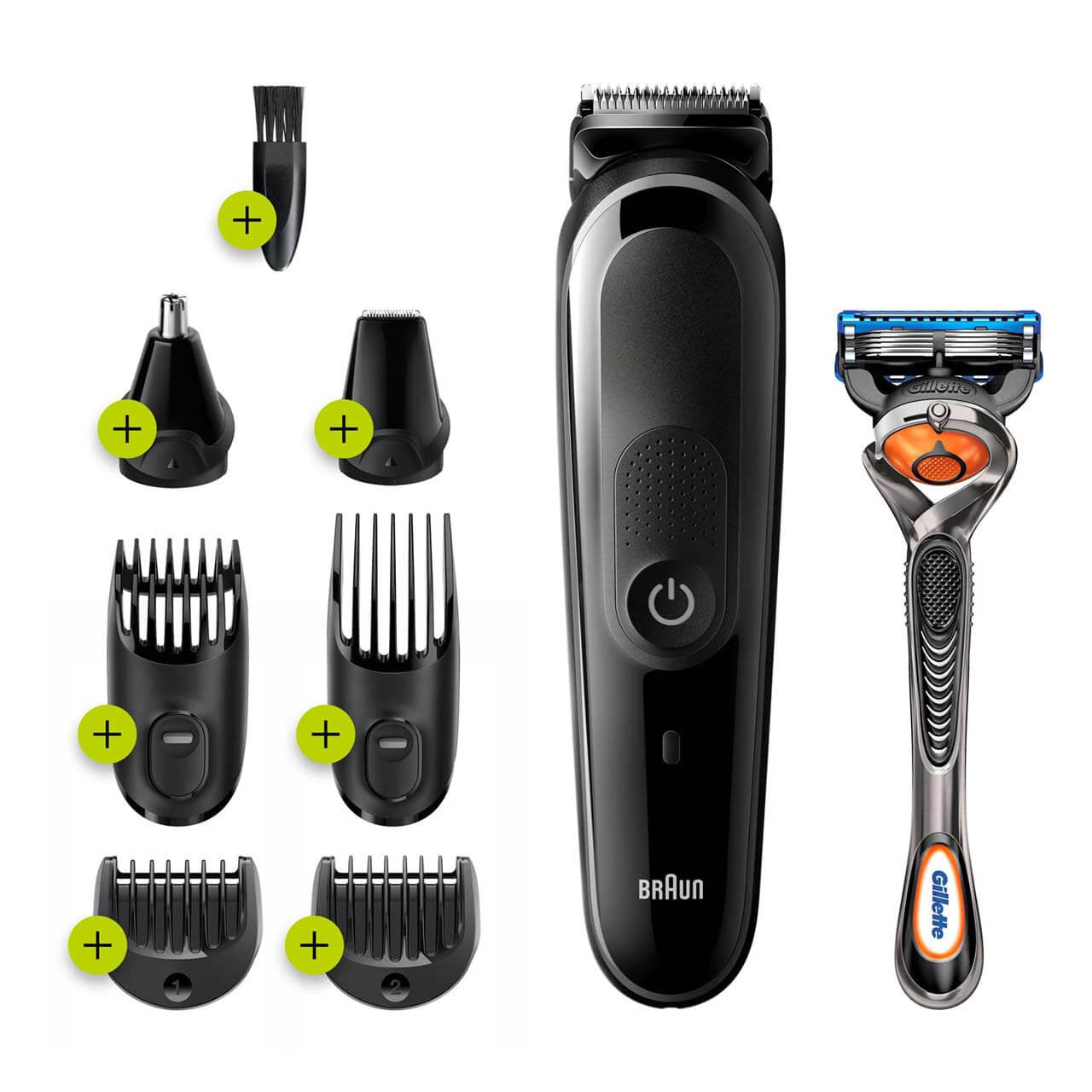 Braun All-in-One trimmer 5 for Face, Hair, and Body, 8-in-1 styling kit