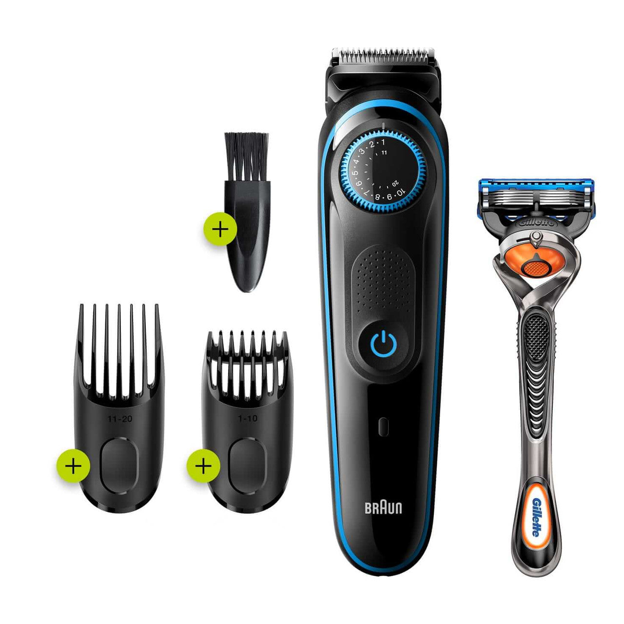 Braun Beard Trimmer 5 for Face and Hair,with Fusion Pro-Glide Razor