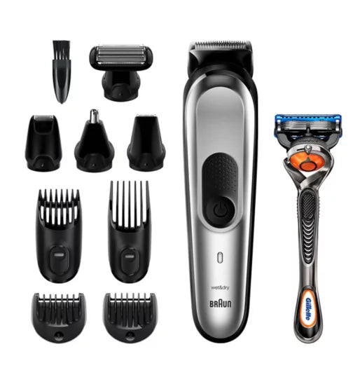 Braun 10-in-1 Men's Beard Trimmer, Body Grooming Set and Hair Clipper