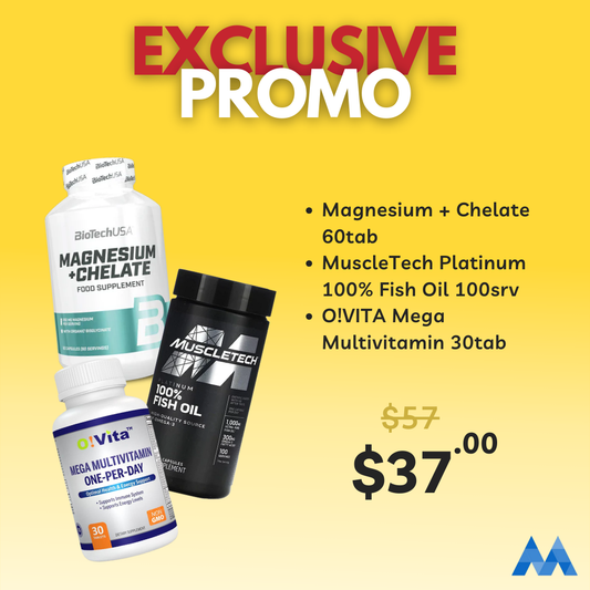 Mgnesium+Chelate & MuscleTech 100% Fish Oil & Multivitamin