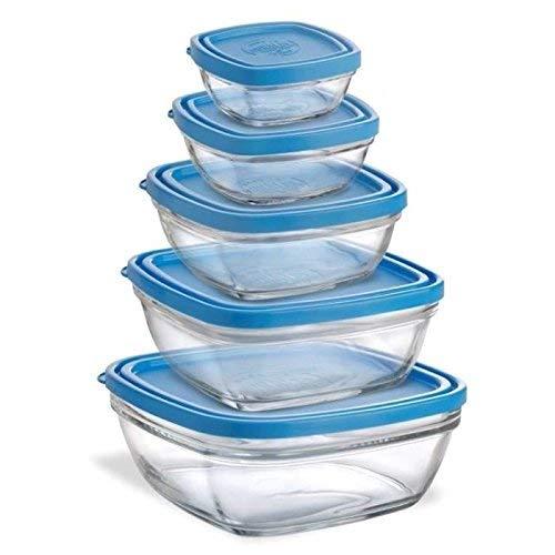 DURALEX Glass Food Container, Pack of 5