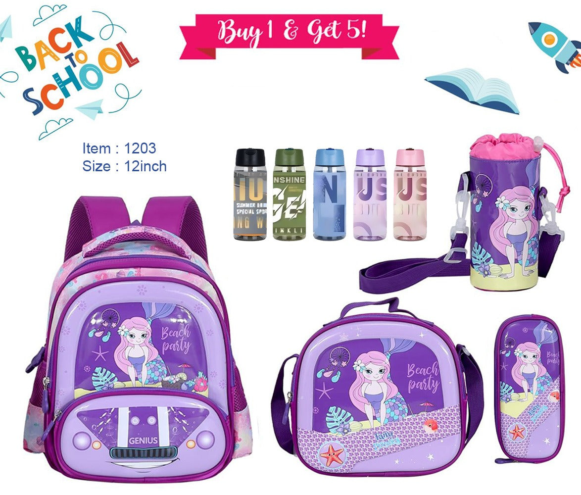 Character Backpack 30cm 5pcs Set