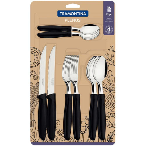 TRAMONTINA 16-Piece Cutlery Set Stainless Steel for 4 People