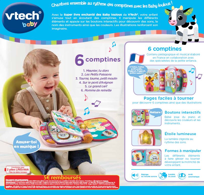 Vtech Baby : Super Livre Enchanté Des Baby Loulous