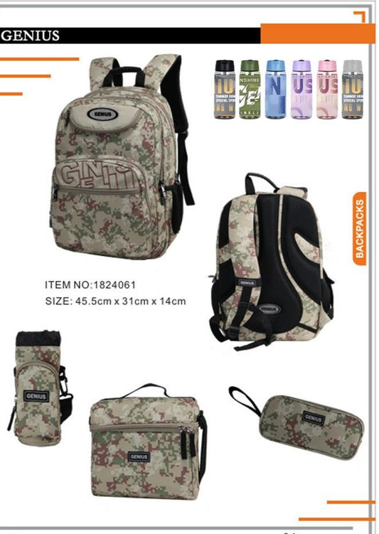 Backpack 45.5cm 5pcs Set