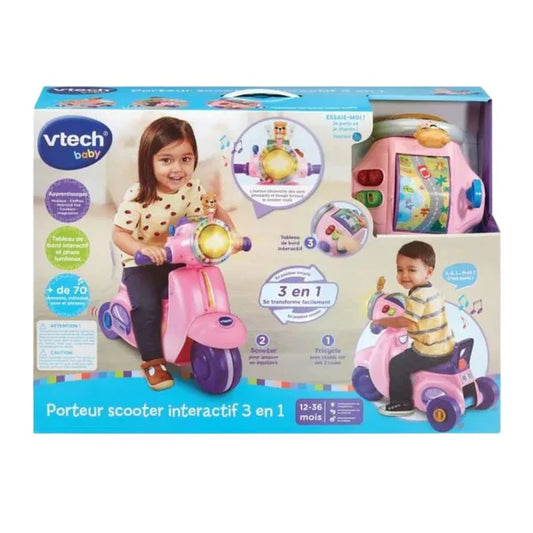 Vtech Trottinette interactive Vtech 3 en 1 rose