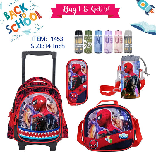 Trolley Character Backpack 36cm 5pcs Set