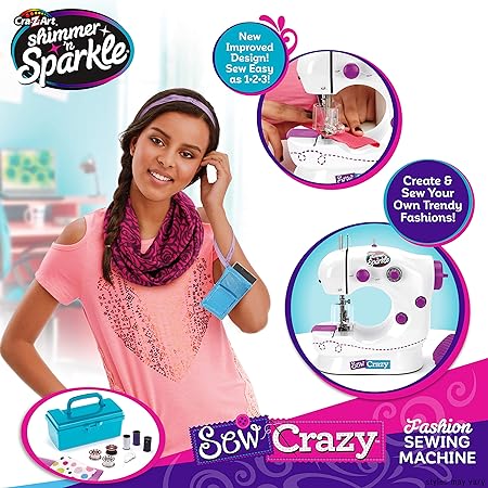 Cra-Z-Art Shimmer N Sparkle Sew Crazy Sewing Machine for Girls