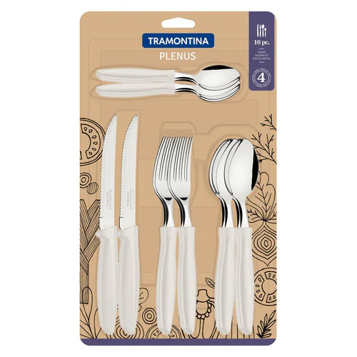 TRAMONTINA 16-Piece Cutlery Set Stainless Steel for 4 People