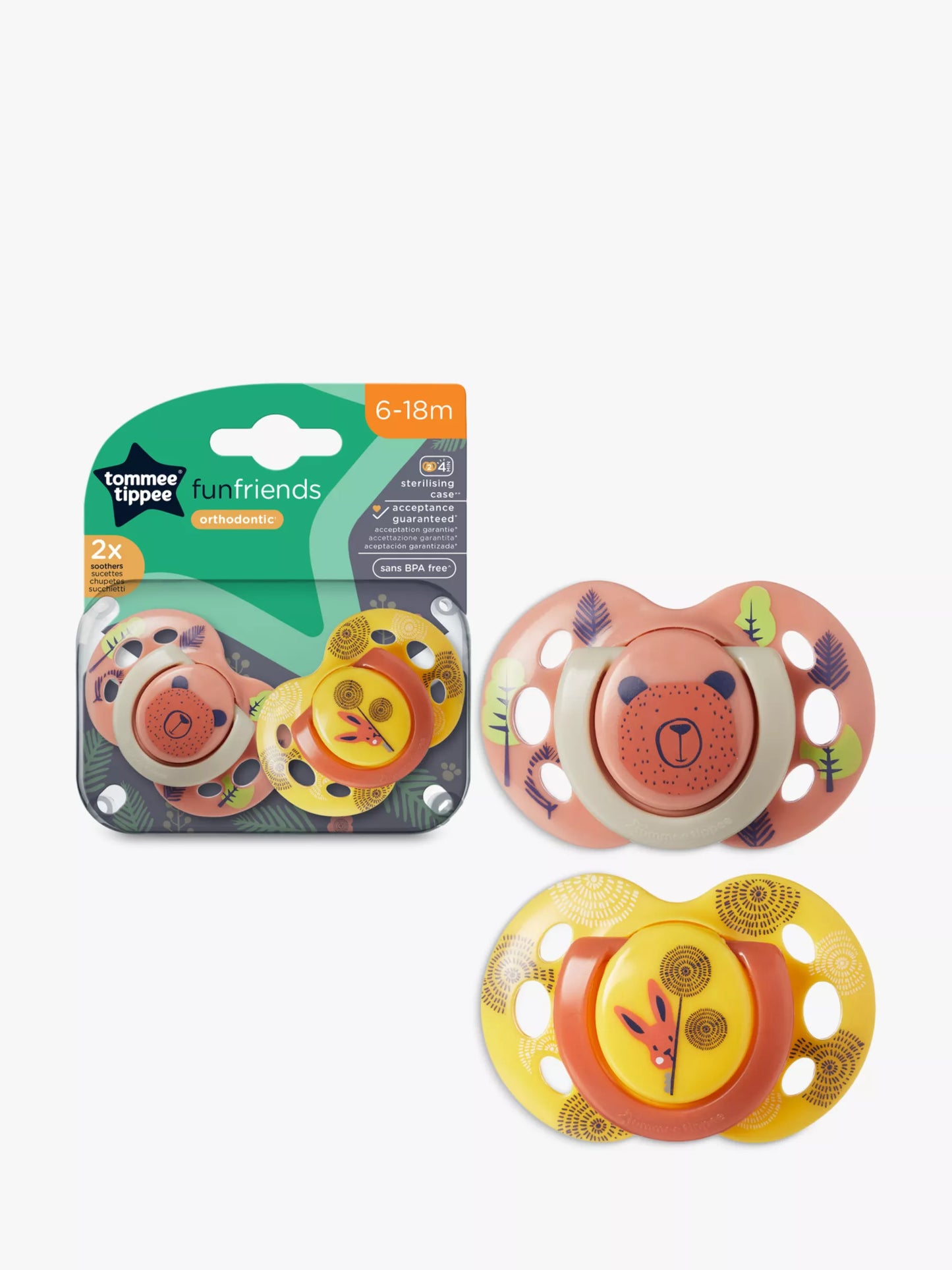 Tommee Tippee Fun Friends Soother, 0-6 Months