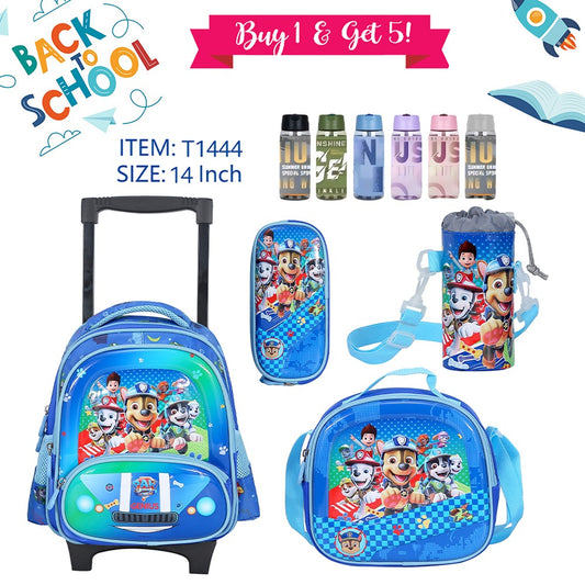 Trolley Character Backpack 36cm 5pcs Set