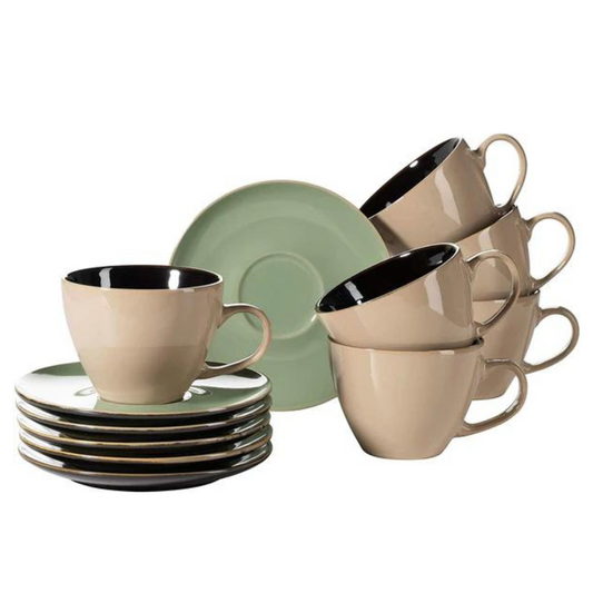 DOMESTIC Ceramic Cappuccino Cups Set