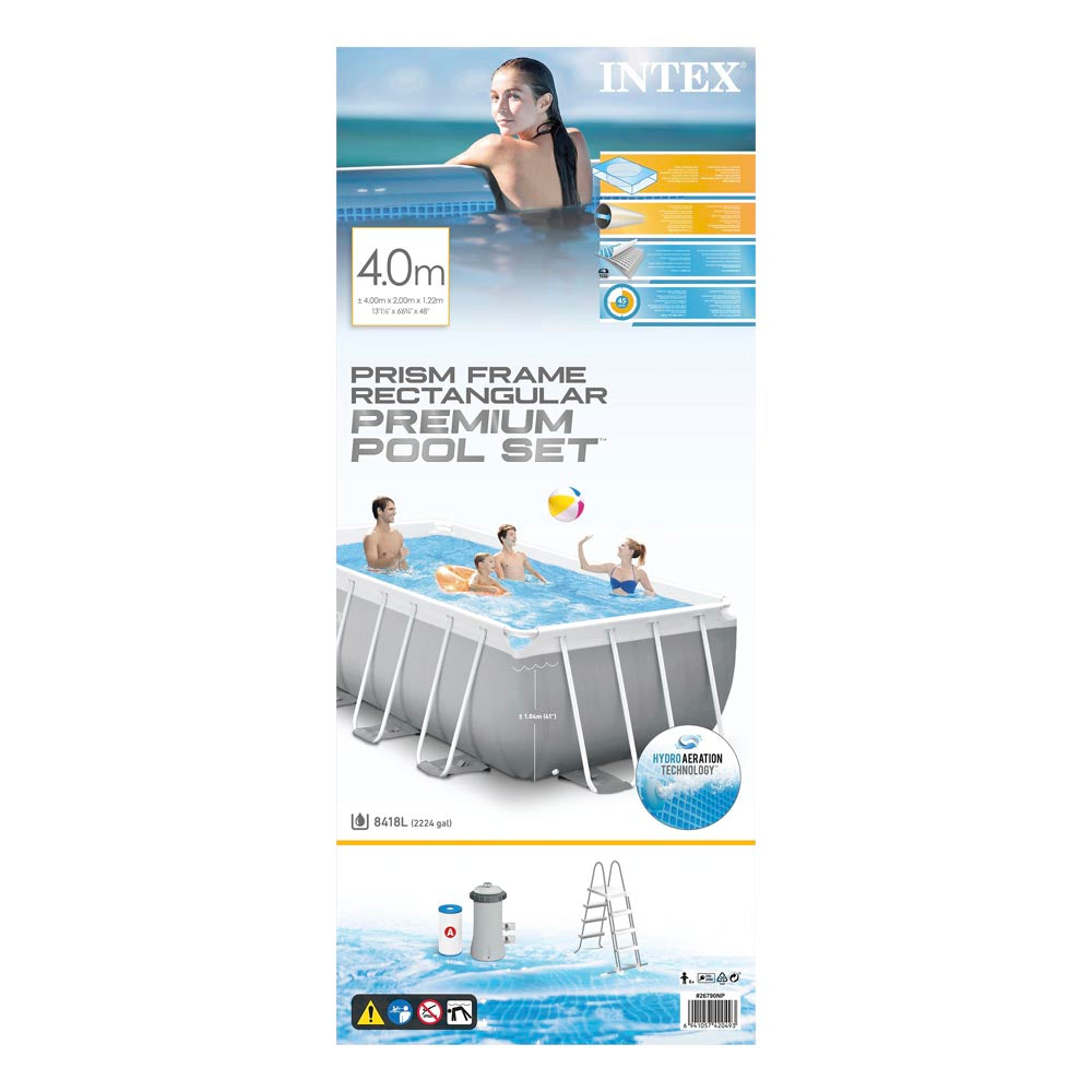 Intex Prism Rectangular Frame Pool (4m x 2m x 1.22m)