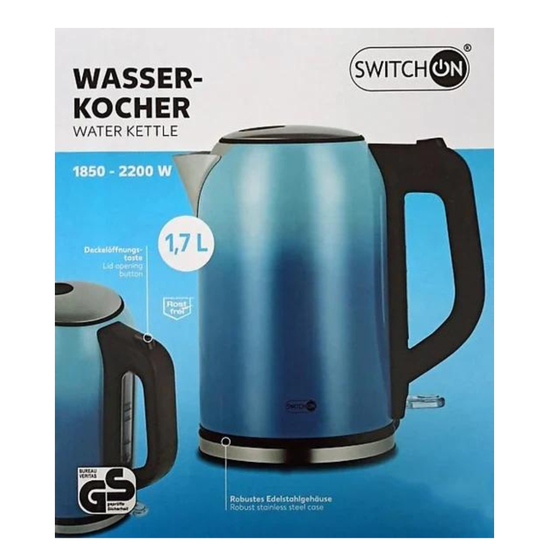 SWITCH ON 1.7L Blue Kettle