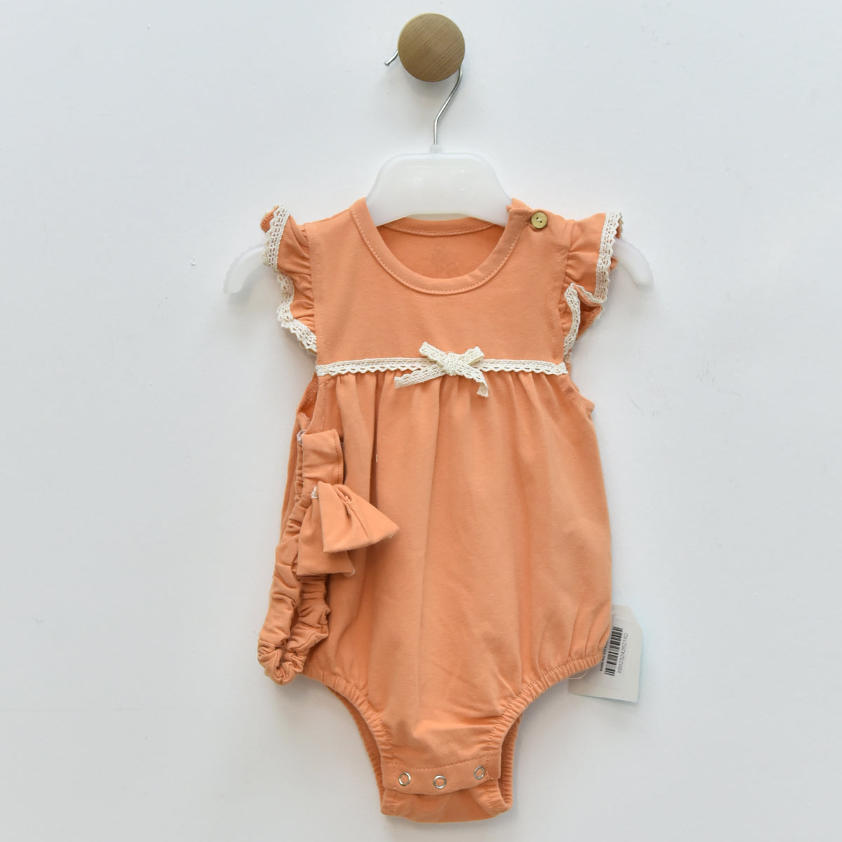 WOGİ Girl 0-3 Months Basic Bandana 2 Piece Body Set