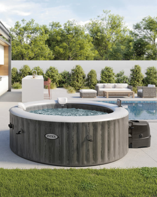 Intex 6-Person Greywood Deluxe Round Bubble Spa Set 216x71cm