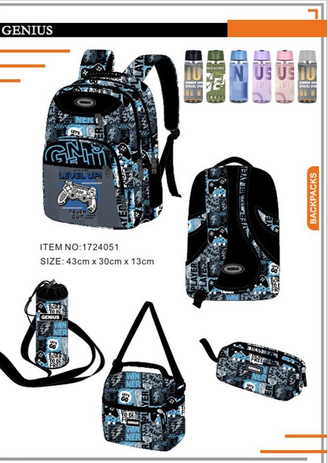 Backpack 43cm 5pcs Set