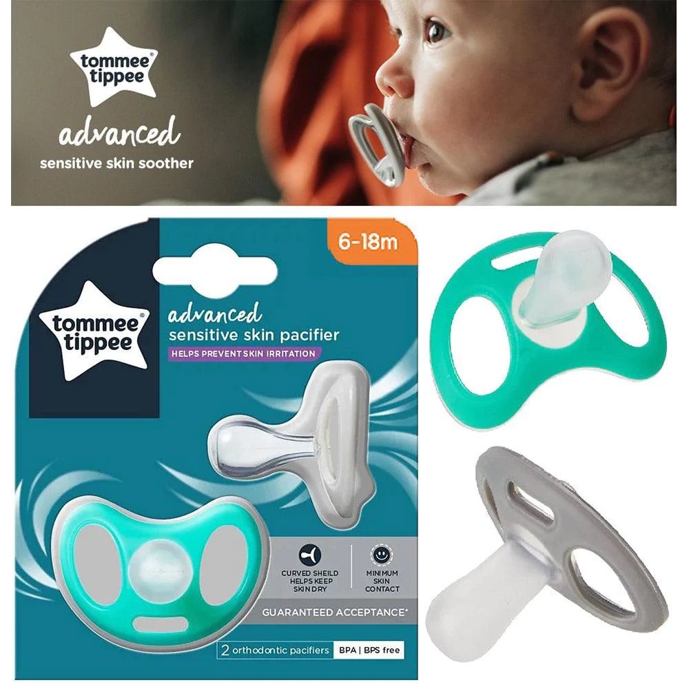 Tommee Tippee  2X 6-18M Sensitive Soothers