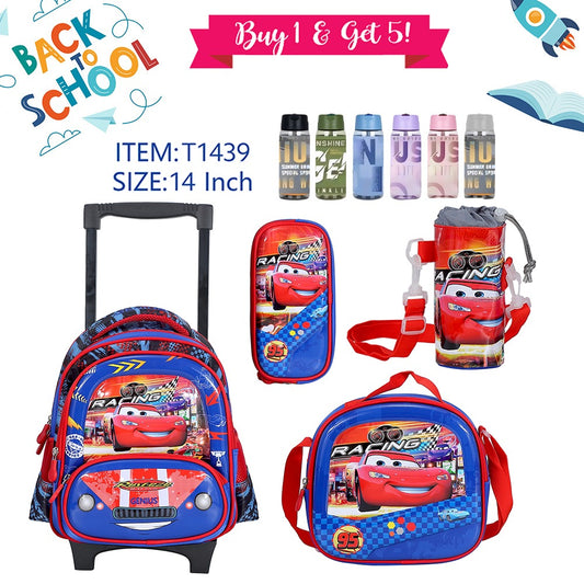 Trolley Character Backpack 36cm 5pcs Set