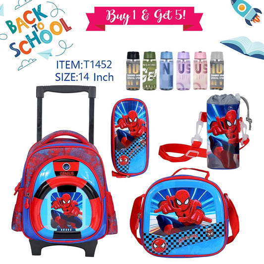 Trolley Character Backpack 36cm 5pcs Set