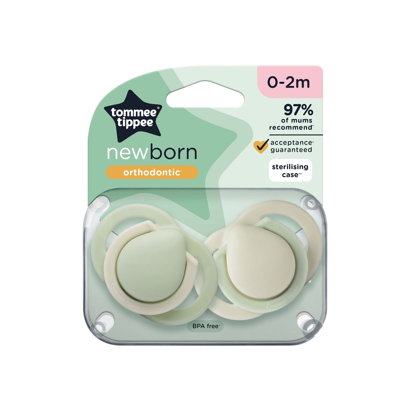 Tommee tippee Newborn Soother 0-2m 2pk