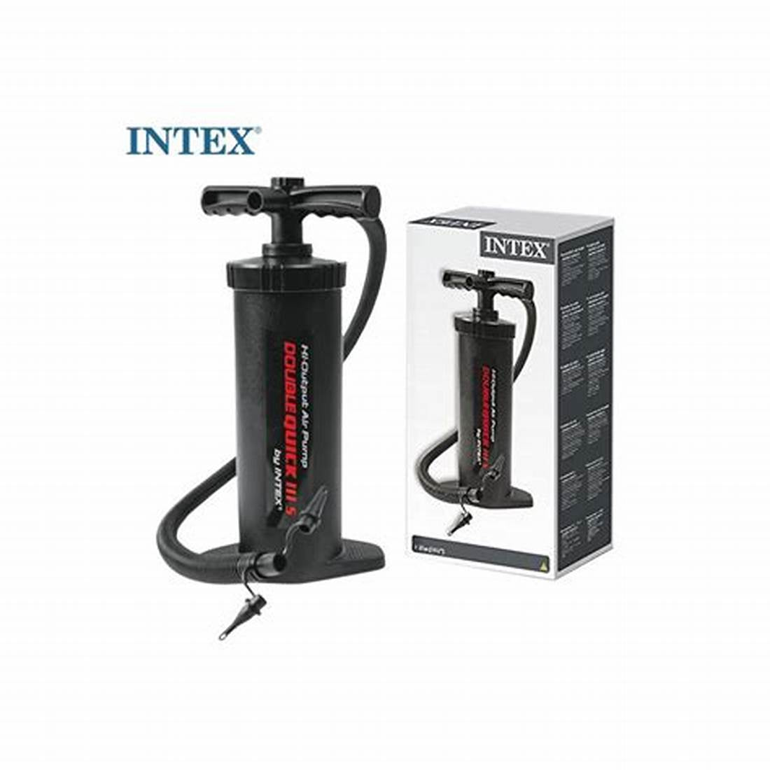 Intex Double Quick III S Hand Pump, 14.5", Black