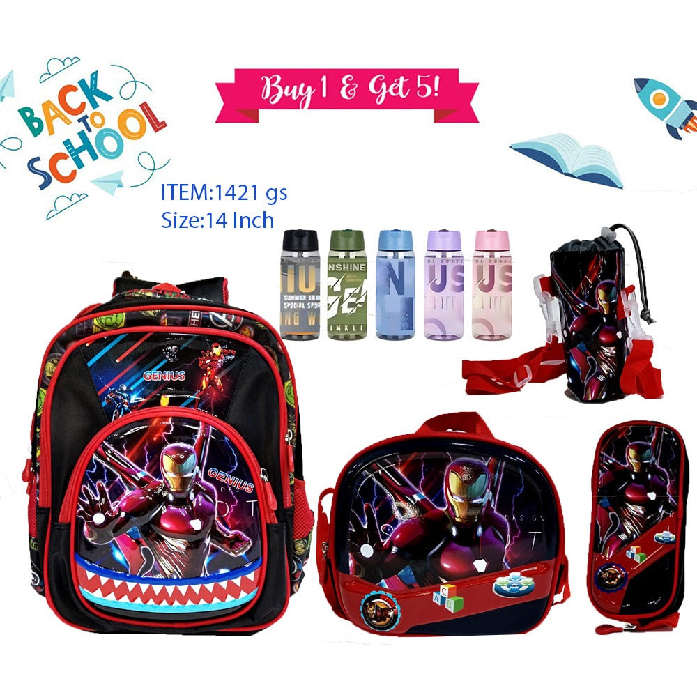 Character Backpack 36cm 5pcs Set