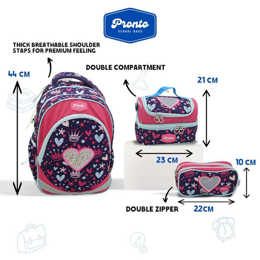 Backpack 44cm 3pcs Set