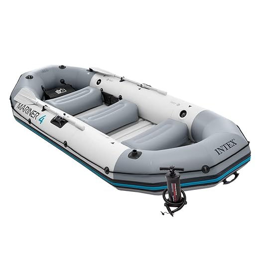 Intex Inflatable Mariner 4 Boat Set, Multi Color 328*145*48cm