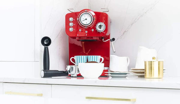 CREATE Thera Retro, Espresso Coffee Maker - Red