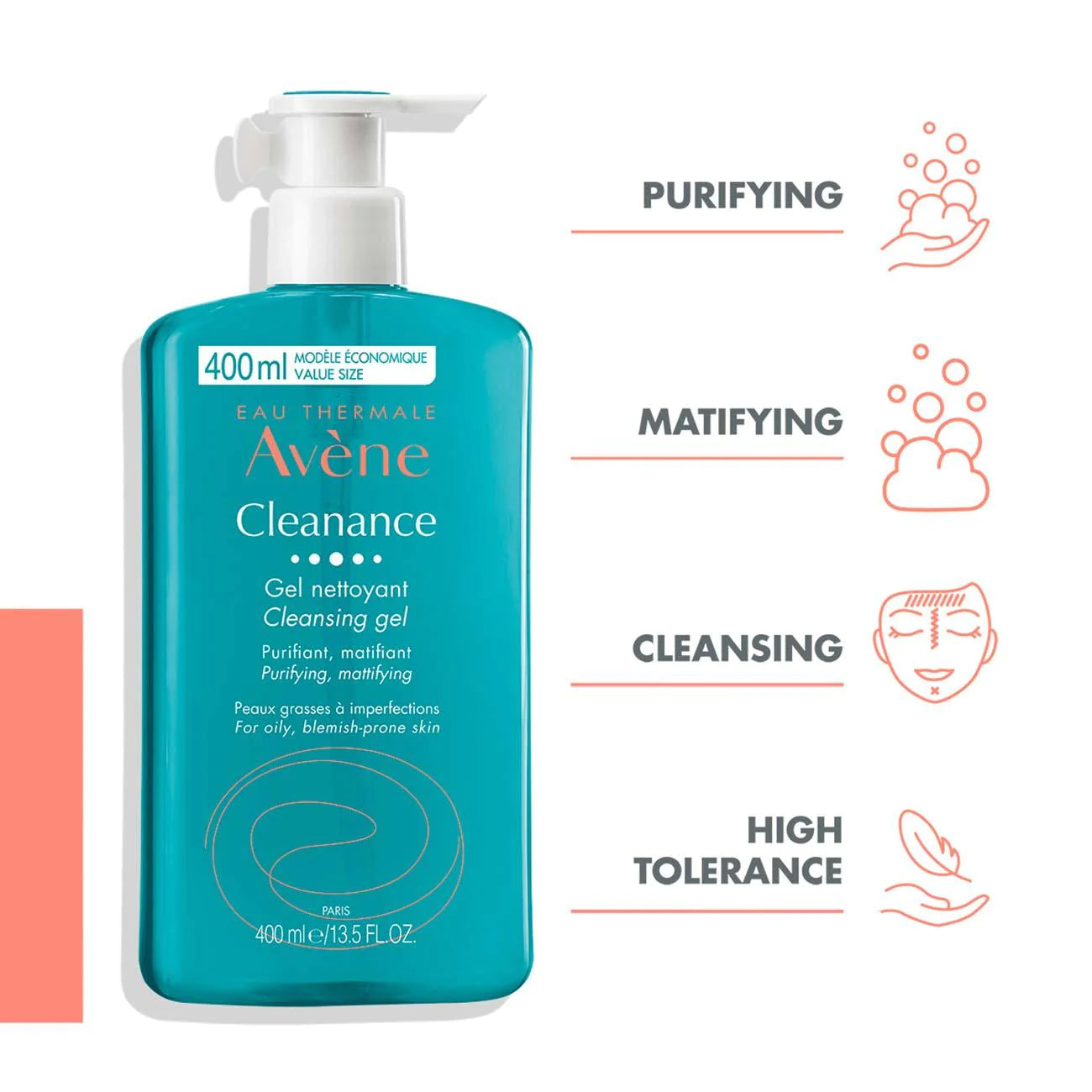 AVÈNE Cleanance Soap Free Cleansing Gel - Oily Blemish-Prone Skin 400ml