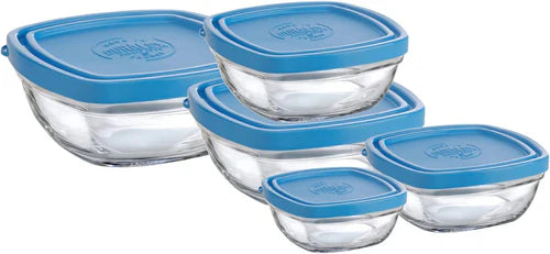 DURALEX Glass Food Container, Pack of 5