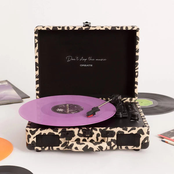 CREATE Don't Stop The Music, Record Player Compact With Bluetooth Usb, Sd, Microsd And Mp3