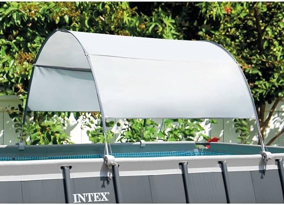 Intex Canopy For Rectangular Pool,White,9Ft And Smaller