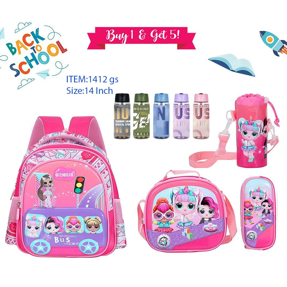 Character Backpack 36cm 5pcs Set