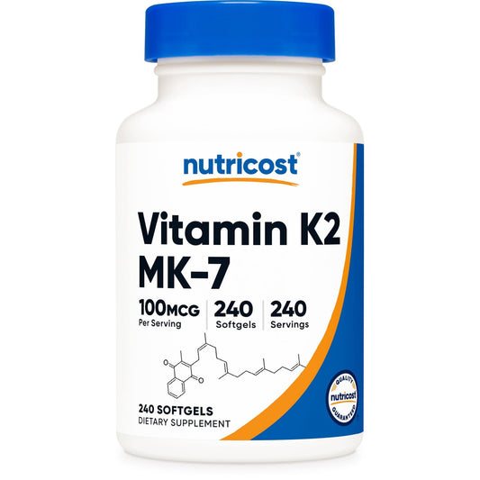 Nutricost Vitamin K2 MK-7 100 mcg, 240 Softgels