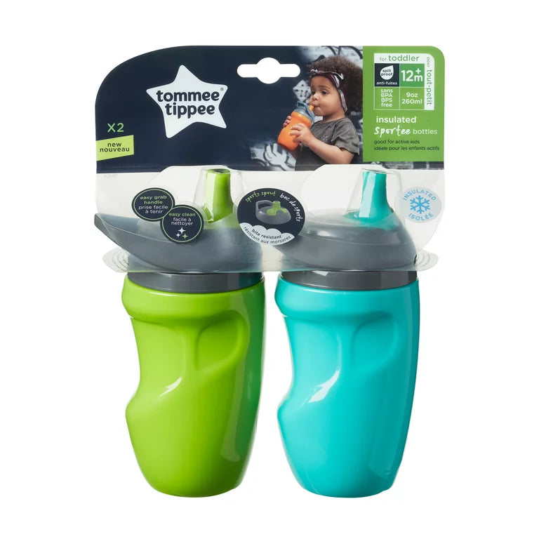 Tommee Tippee Insulated Sportee Toddler Water Bottle with Handle — 12m+