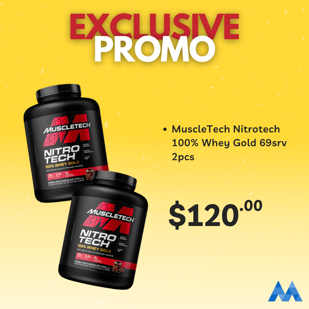MuscleTech Nitrotech 100% Whey Gold 2pcs