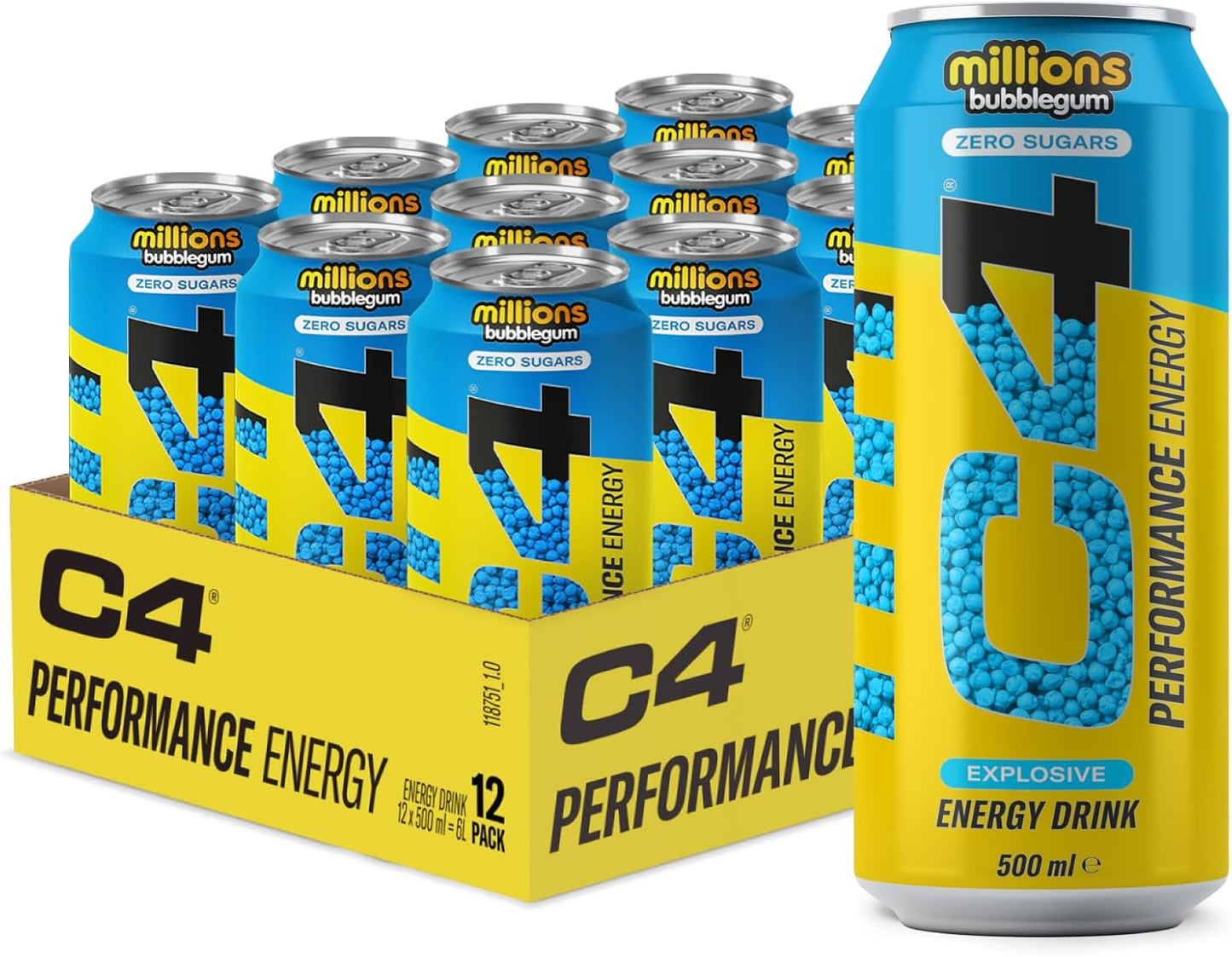 C4 Performance Energy Drinks 500ml x 12 can